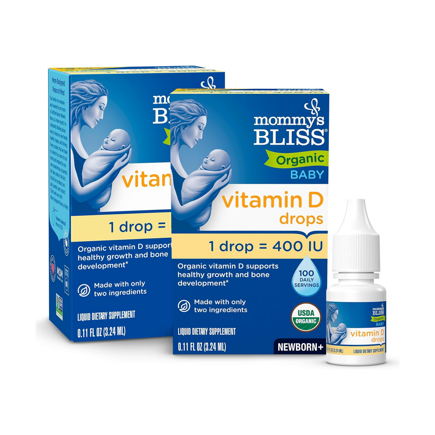 Gotas de vitamina D orgánica Mommy’s Bliss para bebés y recién nacidos