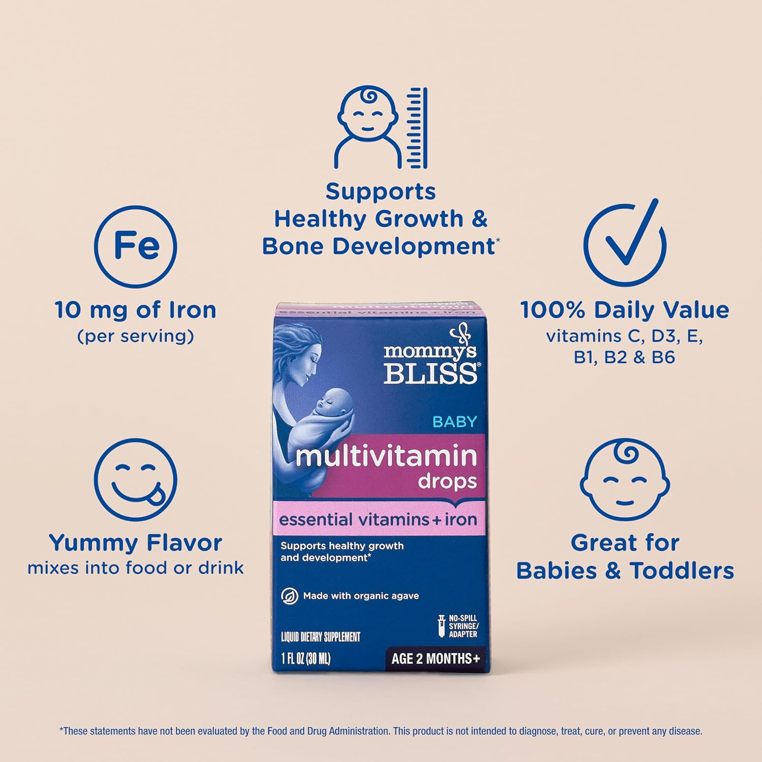 Multivitamínico + Hierro para Bebés Mommy's Bliss